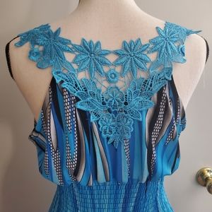 XL Maxi dress ruched empire waist